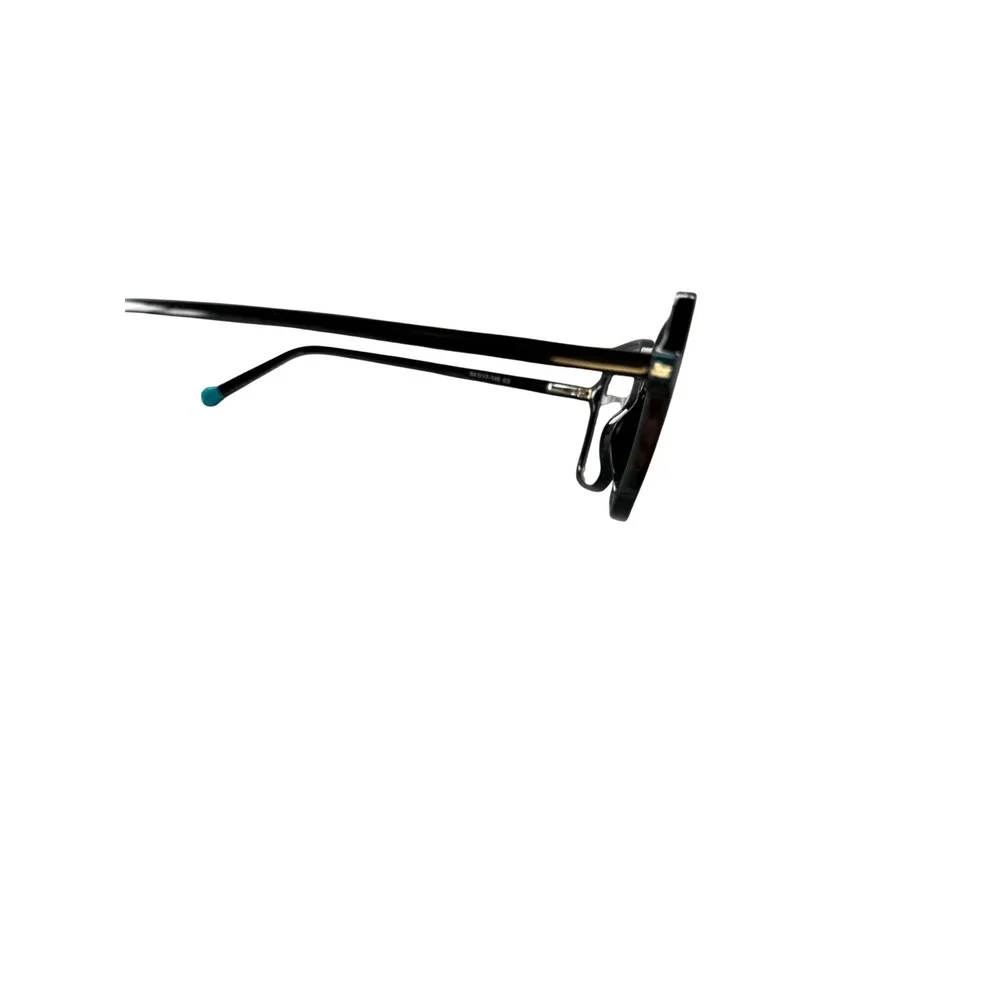 Carlo Bellini Eyeglass Frames Women 54mm Black Teal Geometric Italy 7902 Square